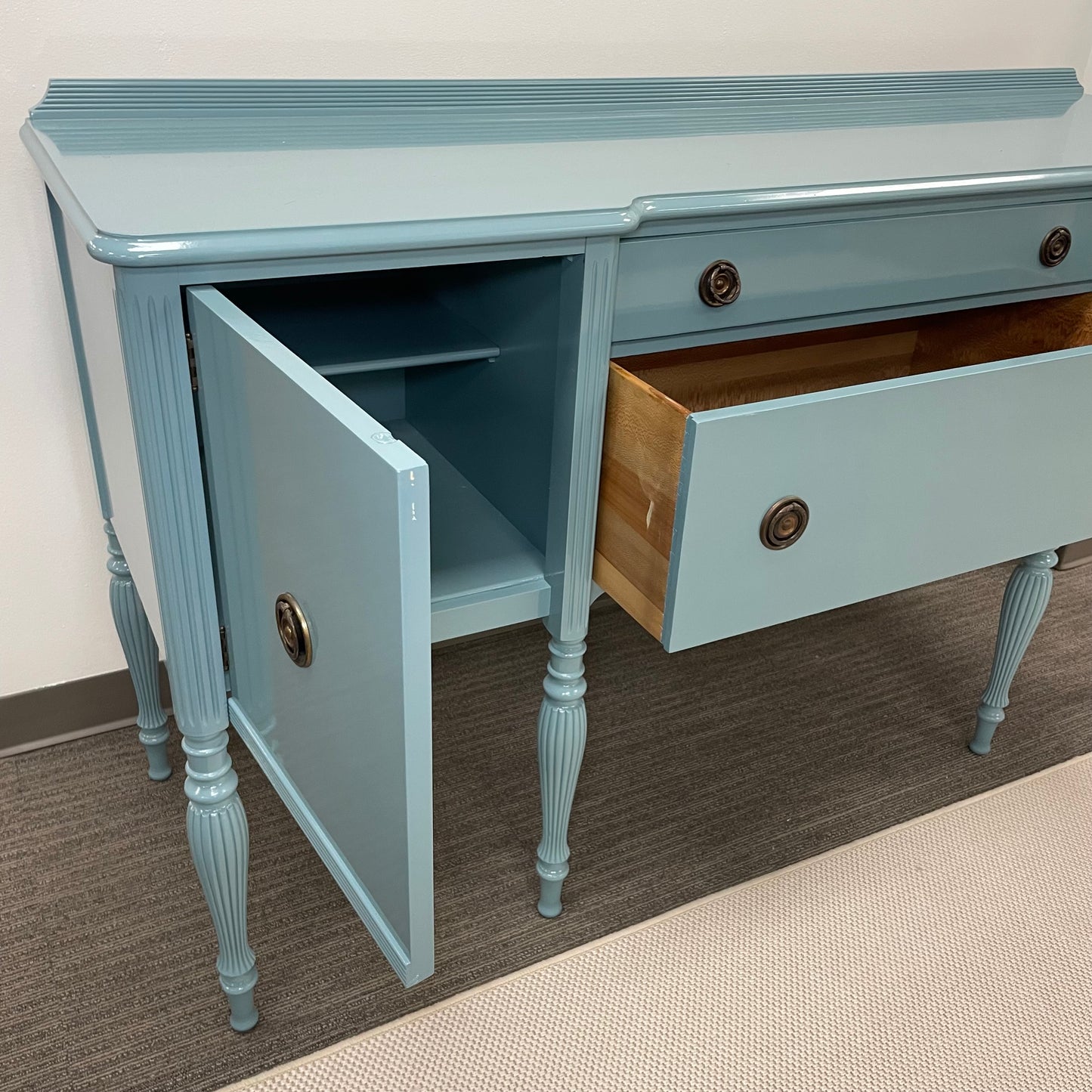 Teal Lacquered Buffet