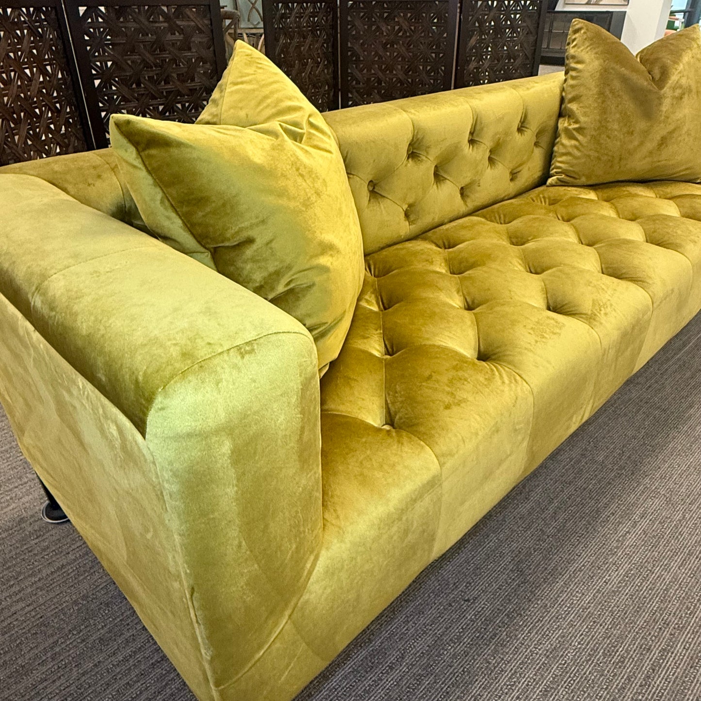 Interior Define Tufted Velvet Sofa