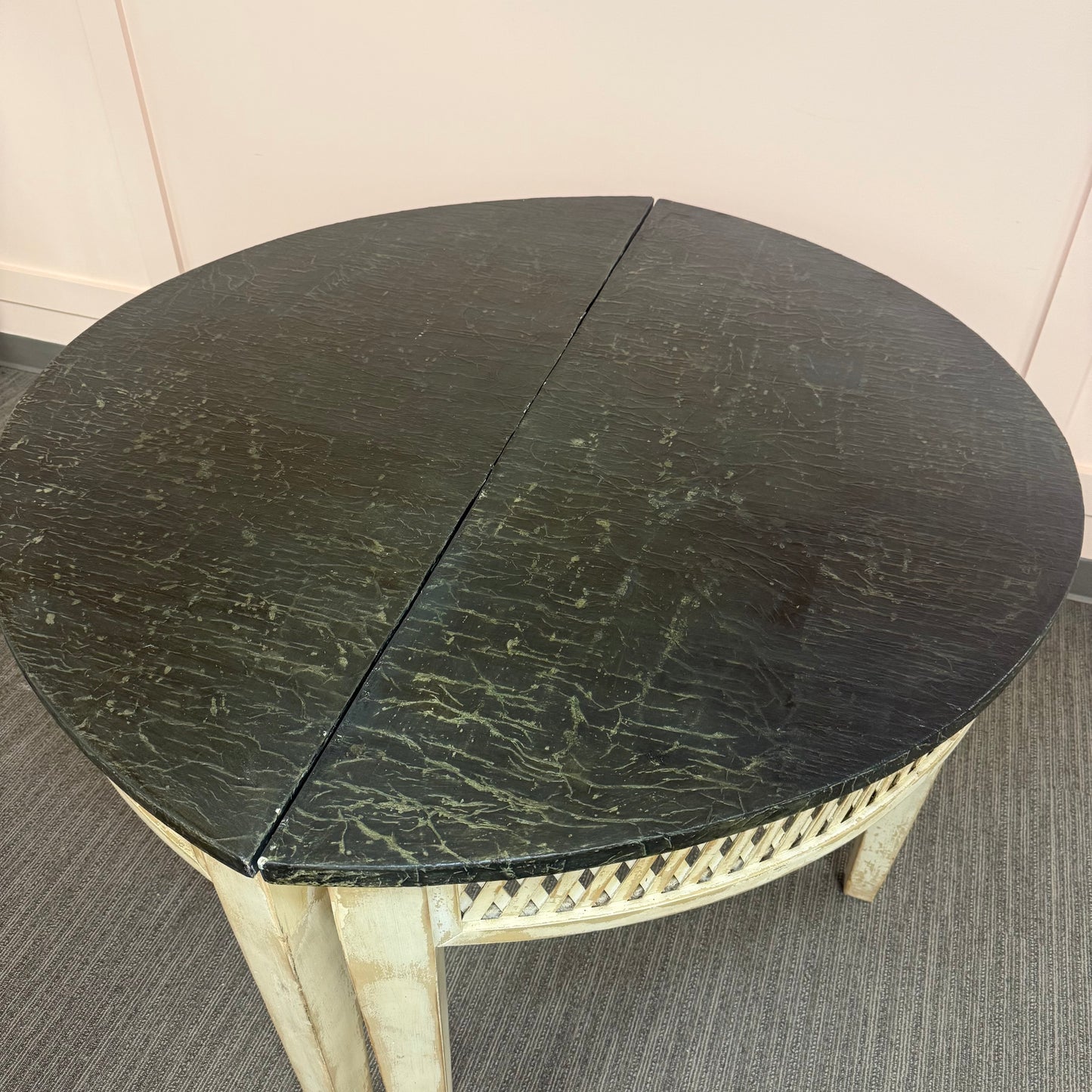 Neoclassical Demi-Lune Console Tables