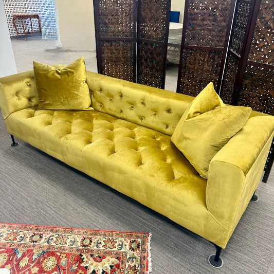 Interior Define Tufted Velvet Sofa
