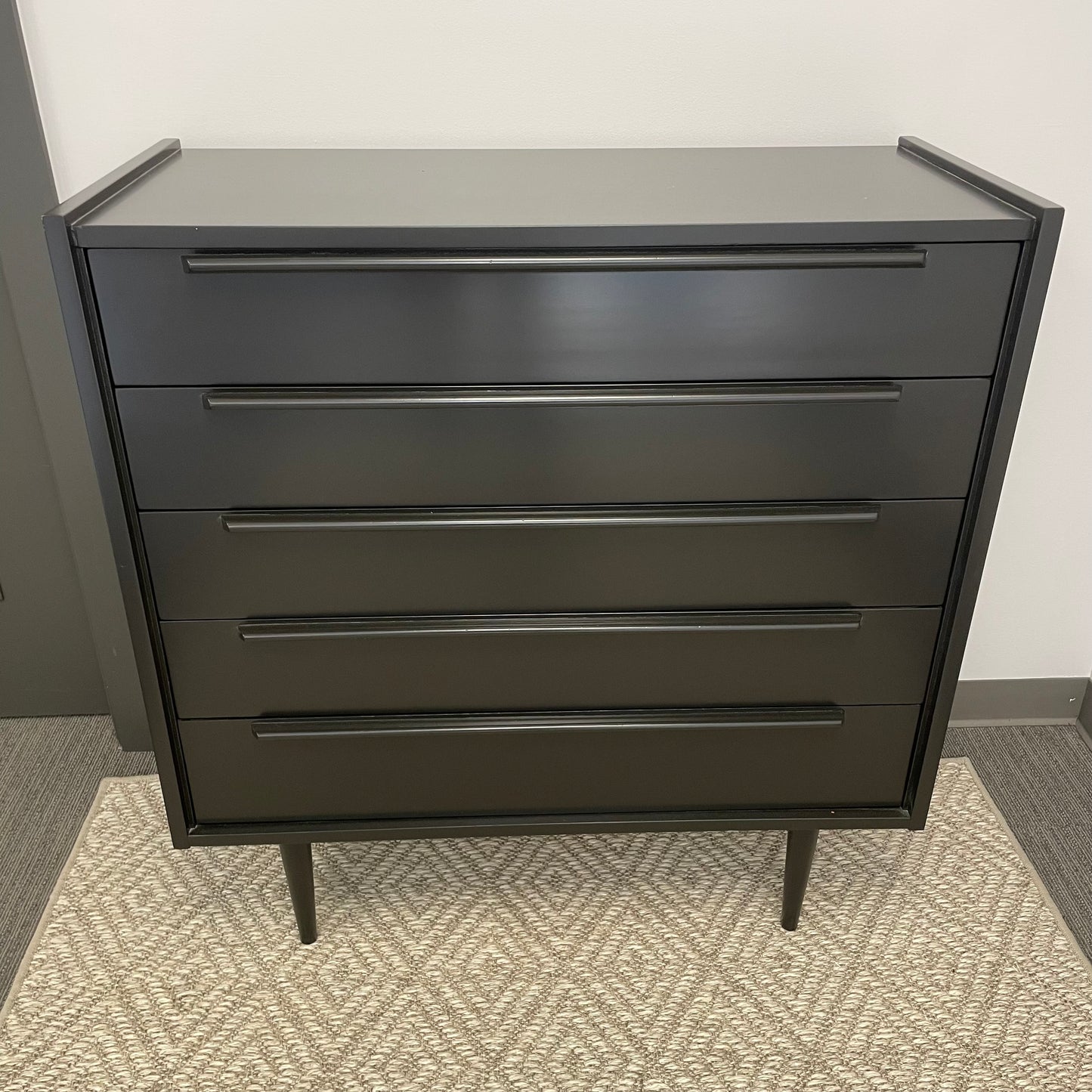 Black Lacquered Midcentury Dresser