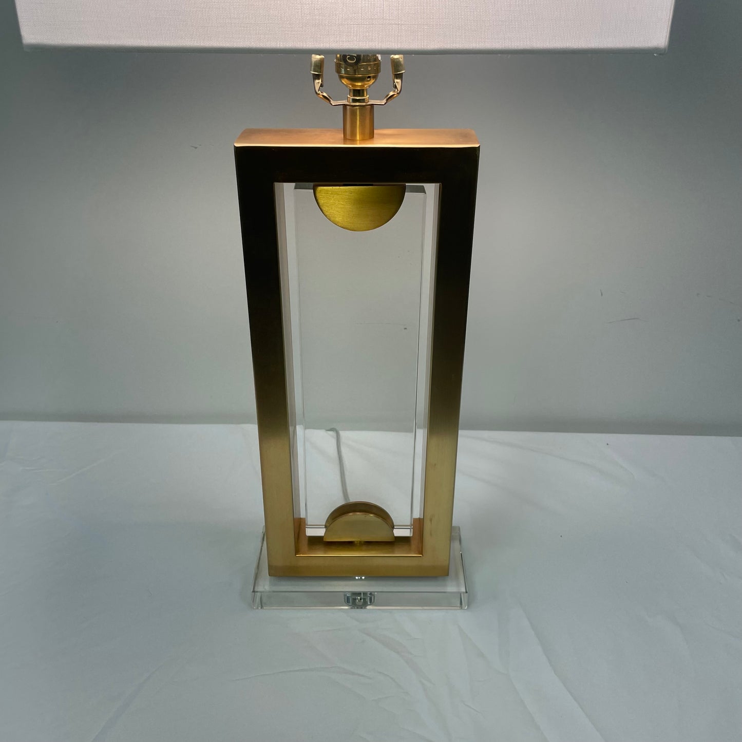 Gold + Acrylic Table Lamp by Chelsea House