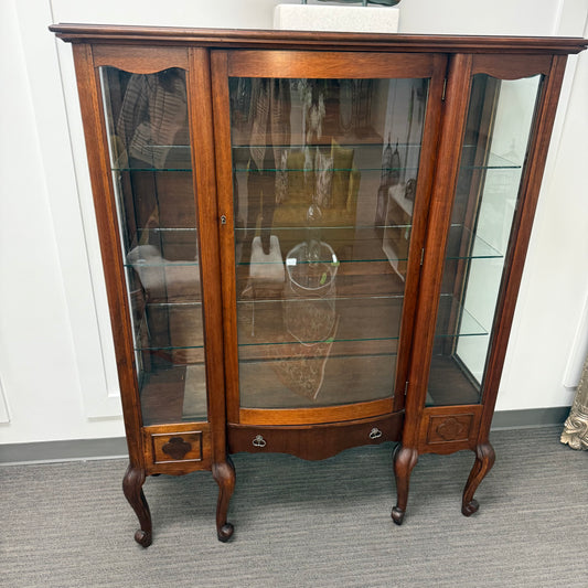 Vintage Mahogany Glass Front Cabinet