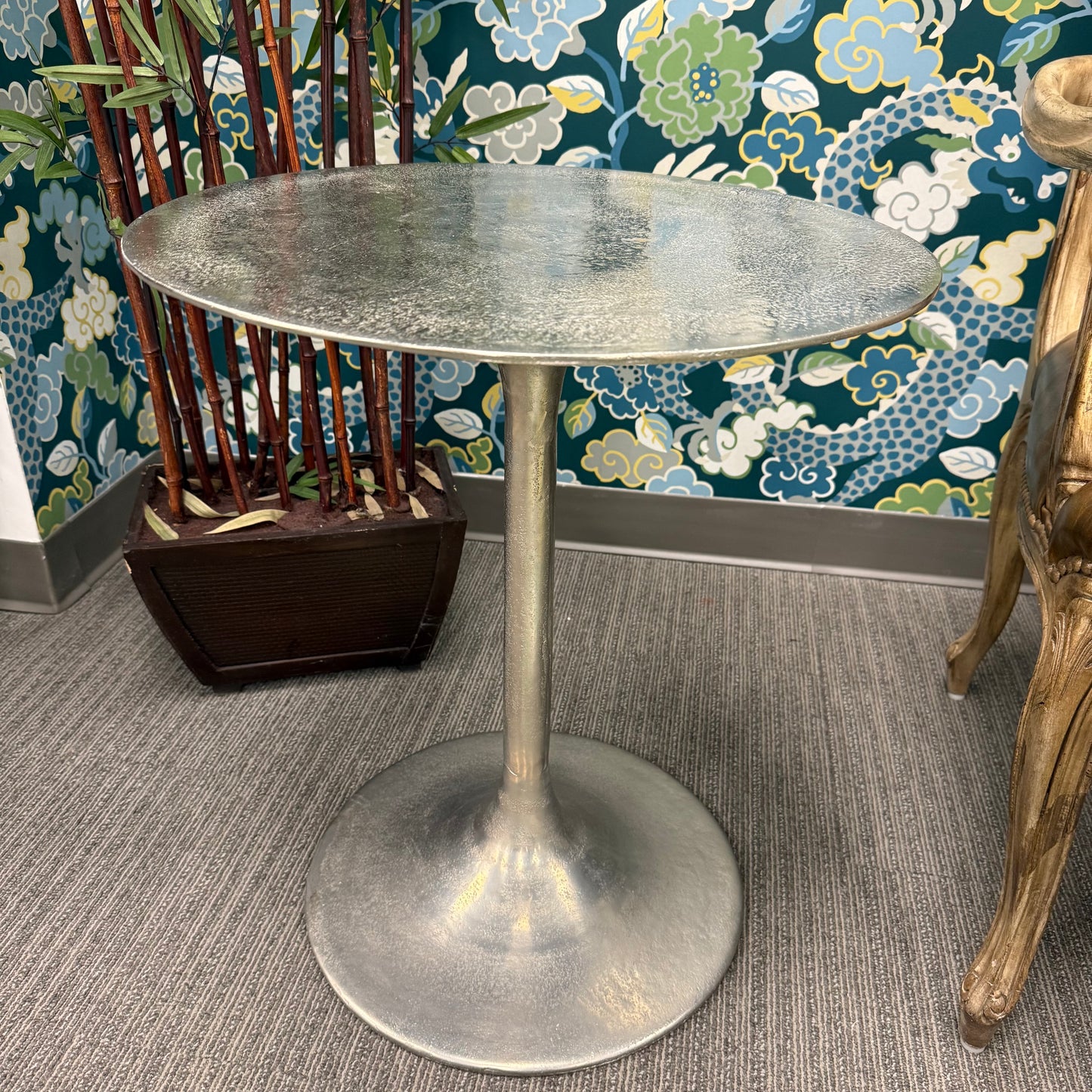 Silver Tulip Side Table