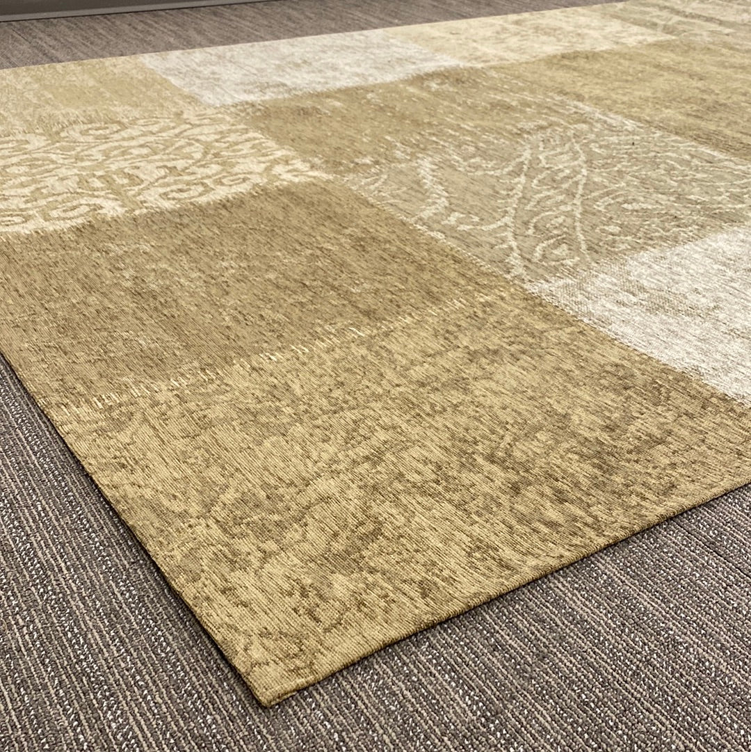 Patchwork Taupe Rug - 64" X 90"
