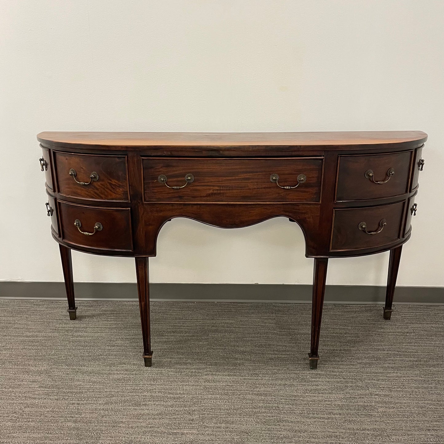 Antique Mahogany Bowfront Sideboard