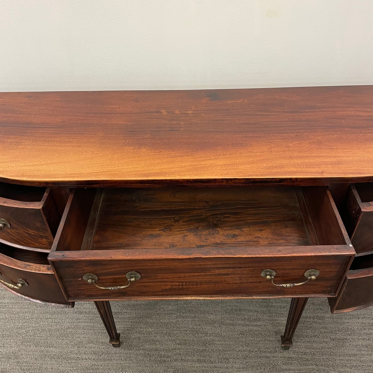 Antique Mahogany Bowfront Sideboard