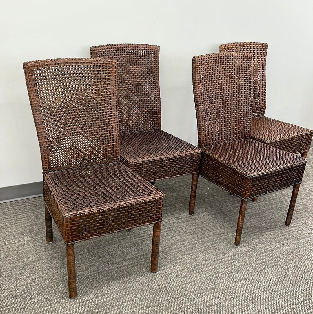 Dark Brown Rattan Chairs