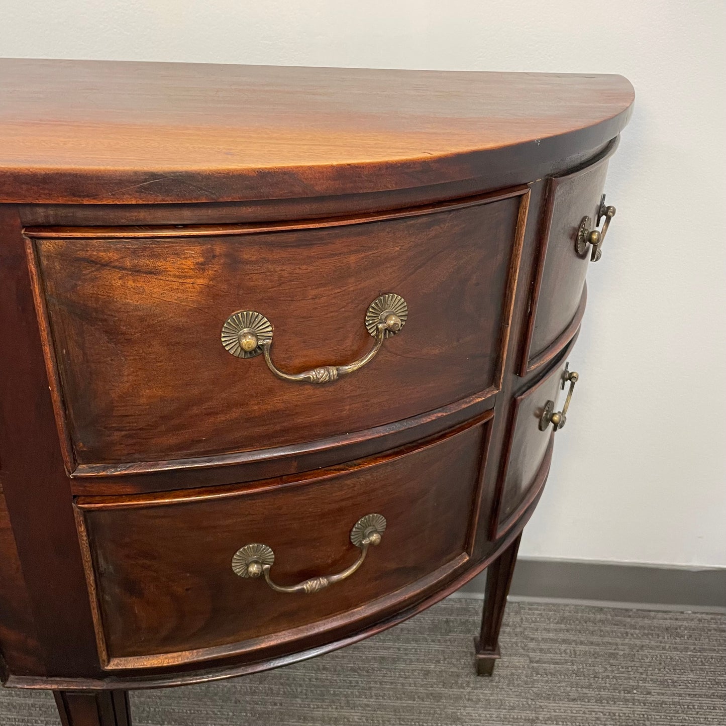 Antique Mahogany Bowfront Sideboard