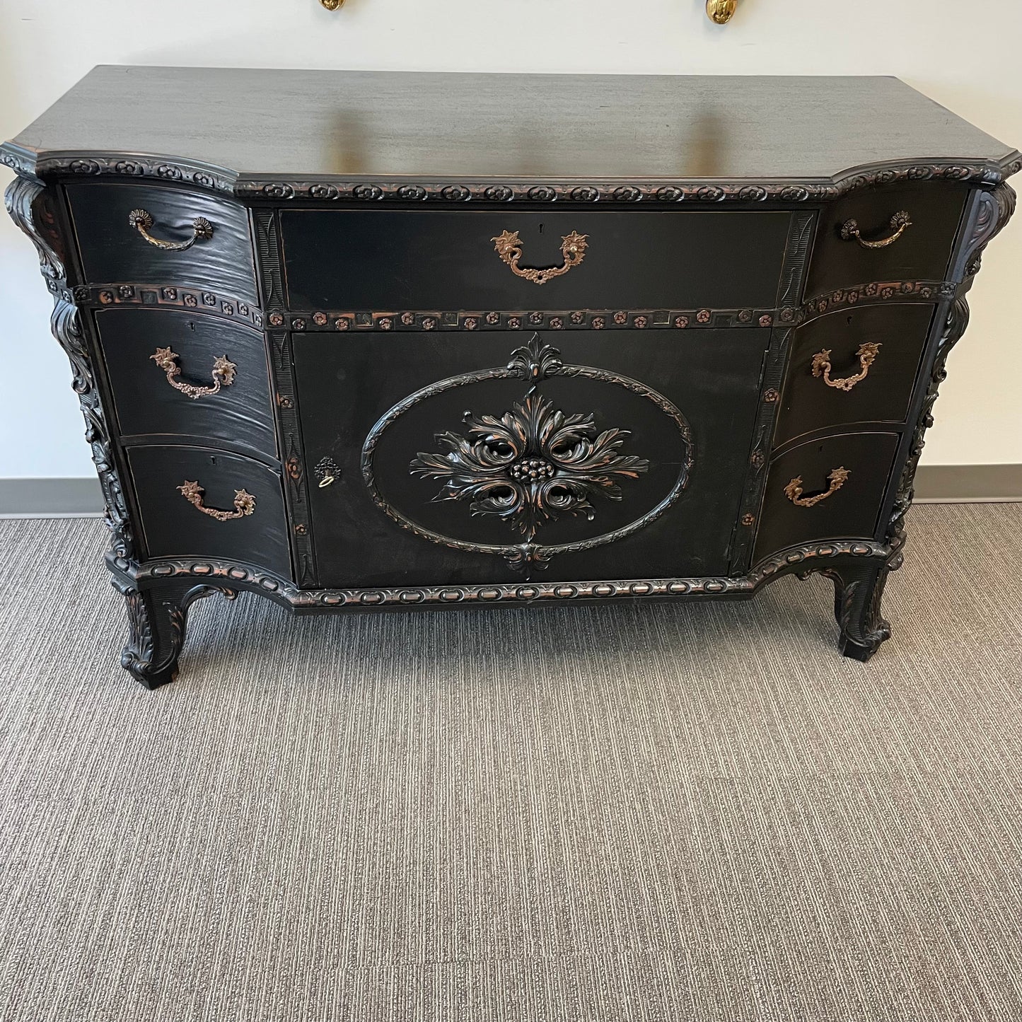 Antique Rubbed Black Buffet