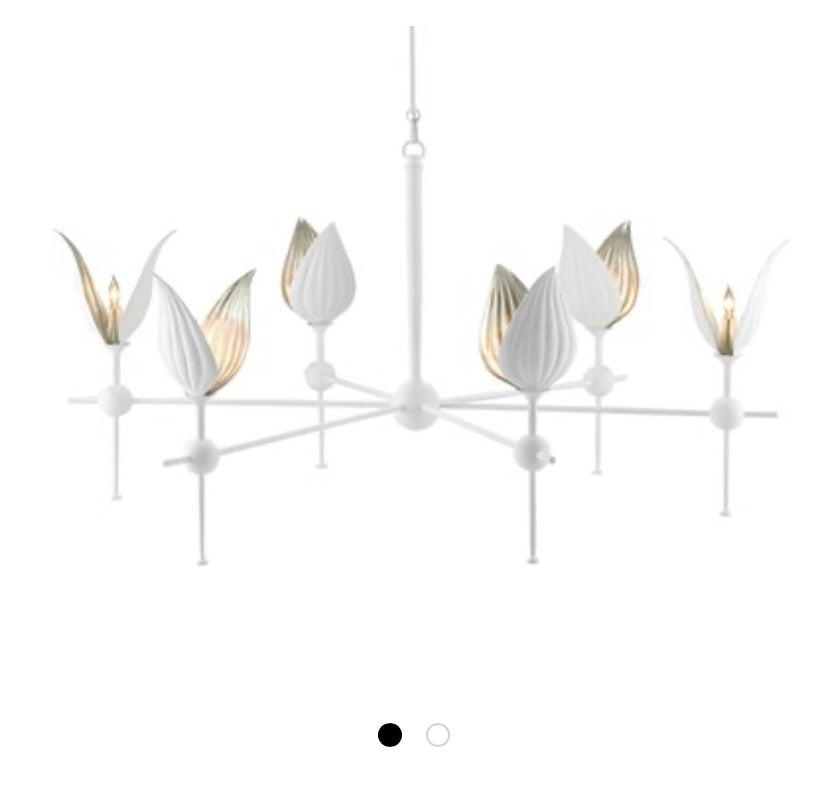 Currey and Company Peace Lily Chandelier