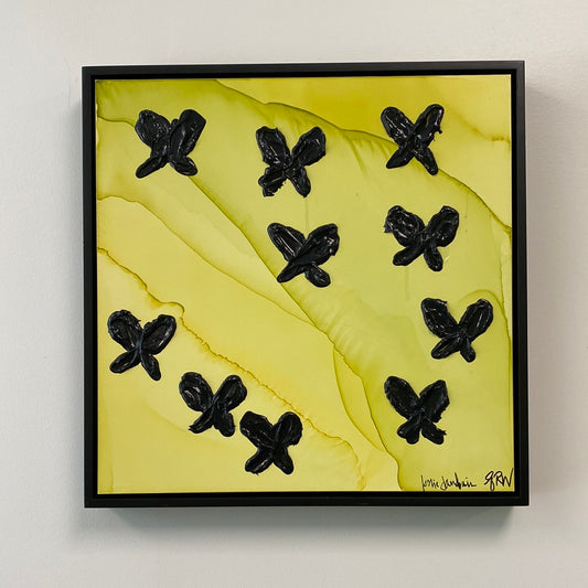 "Black Butterfly" Painting by Leslie Jandrain