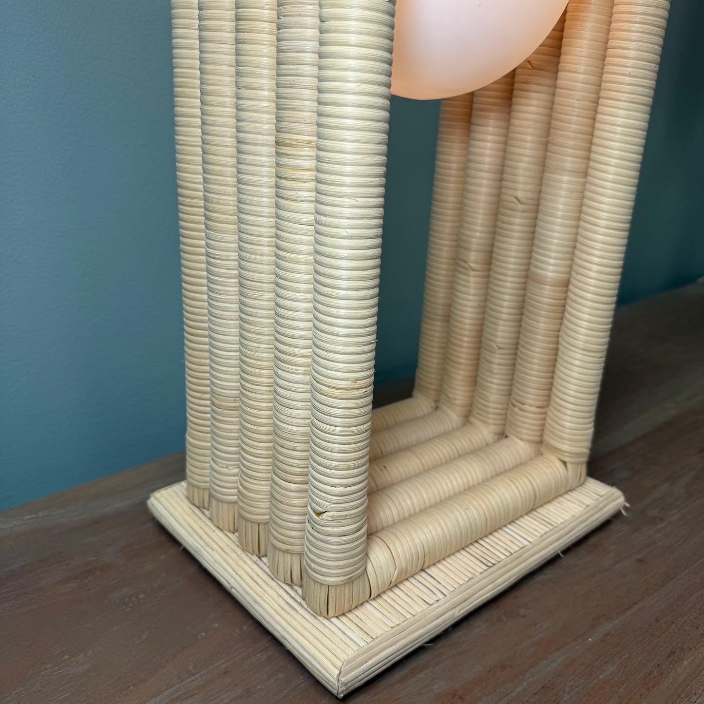 Wildwood Home Rattan Globe Table Lamp