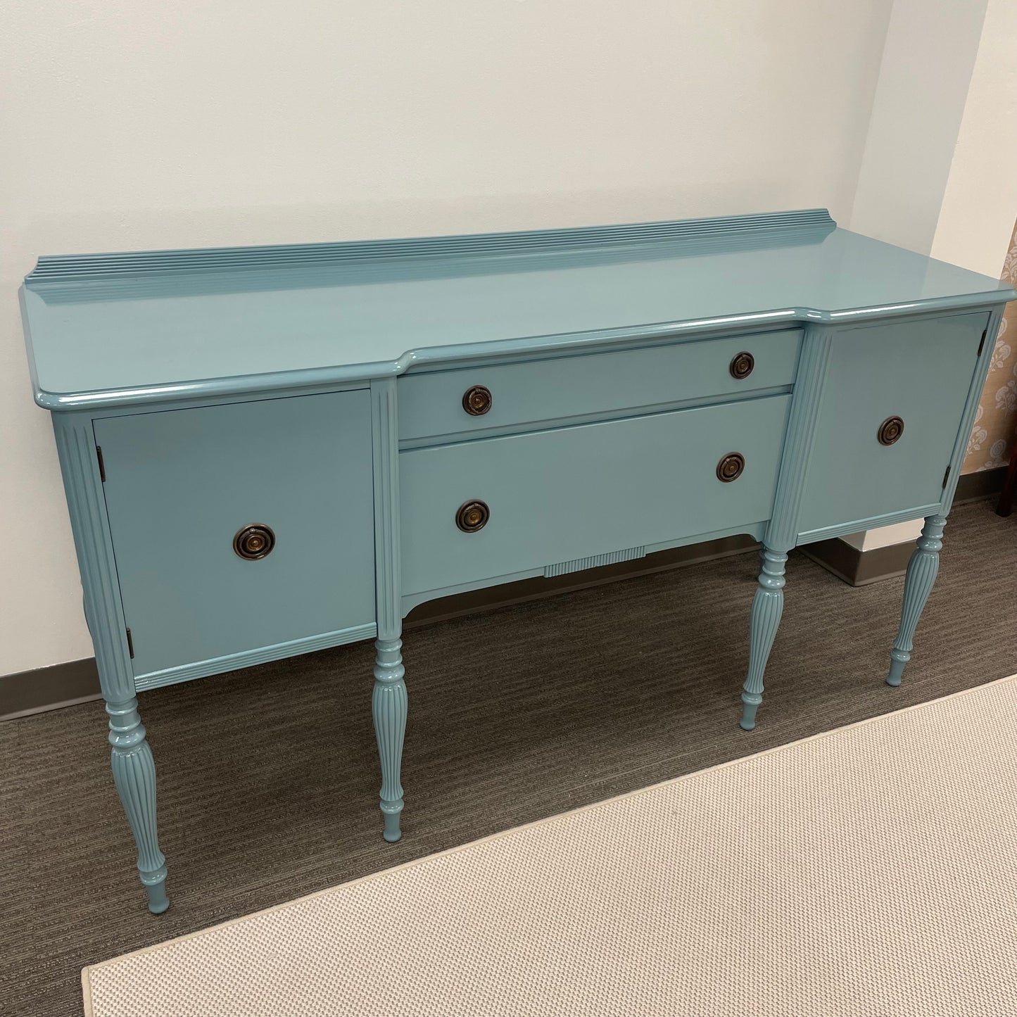 Teal Lacquered Buffet