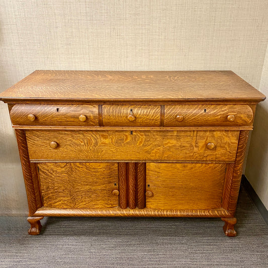 Vintage Tiger Oak Sideboard
