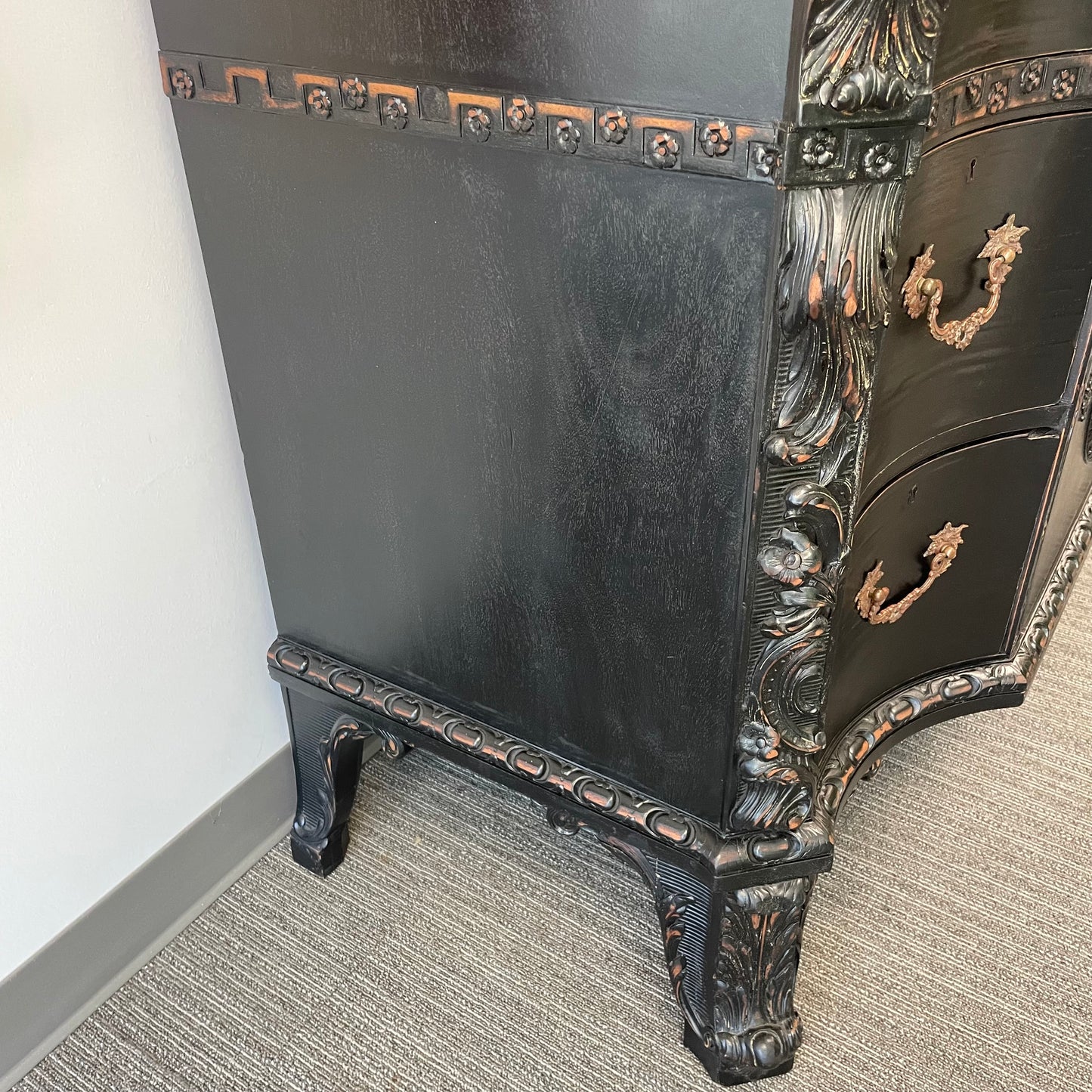 Antique Rubbed Black Buffet