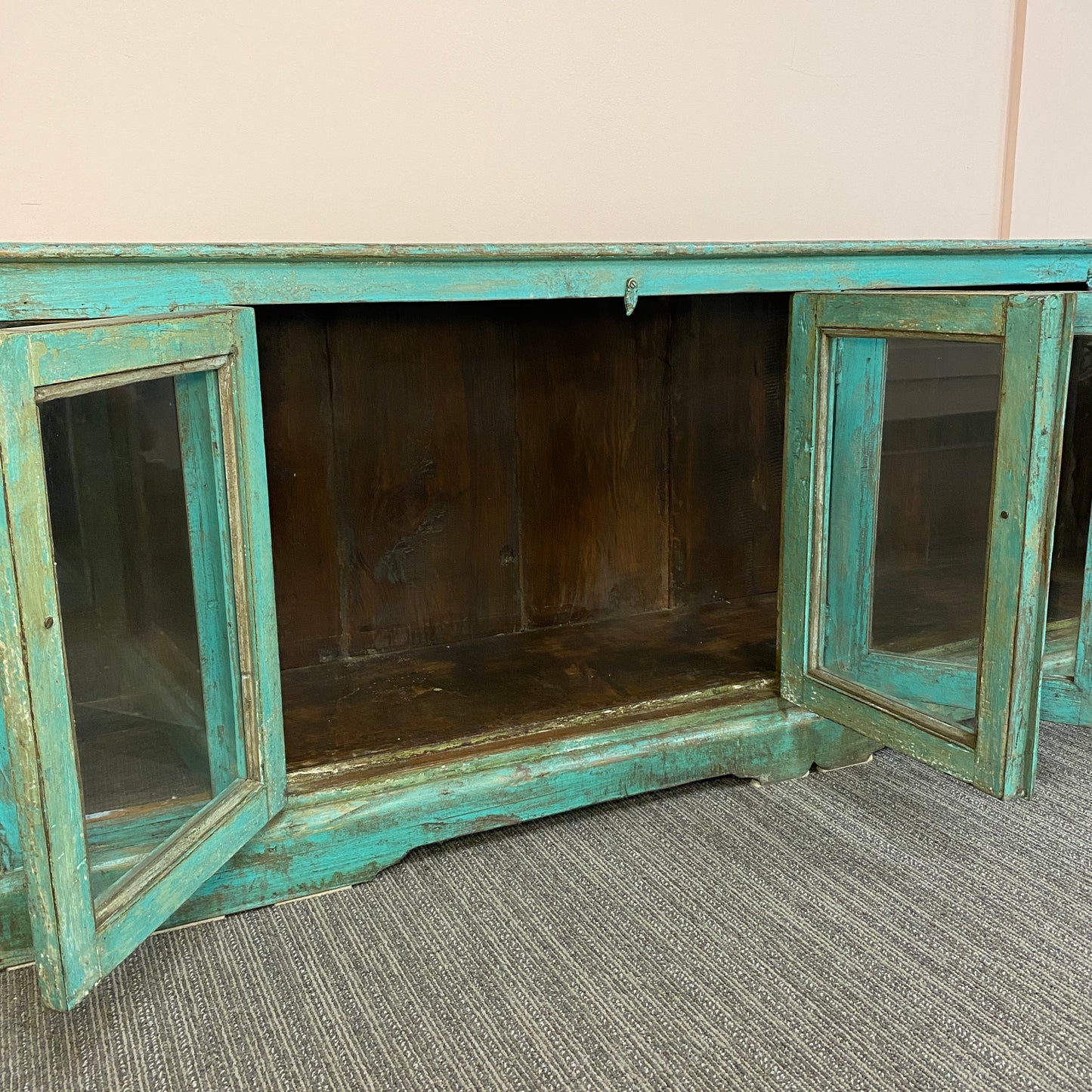 Vintage Distressed Wood Cabinet