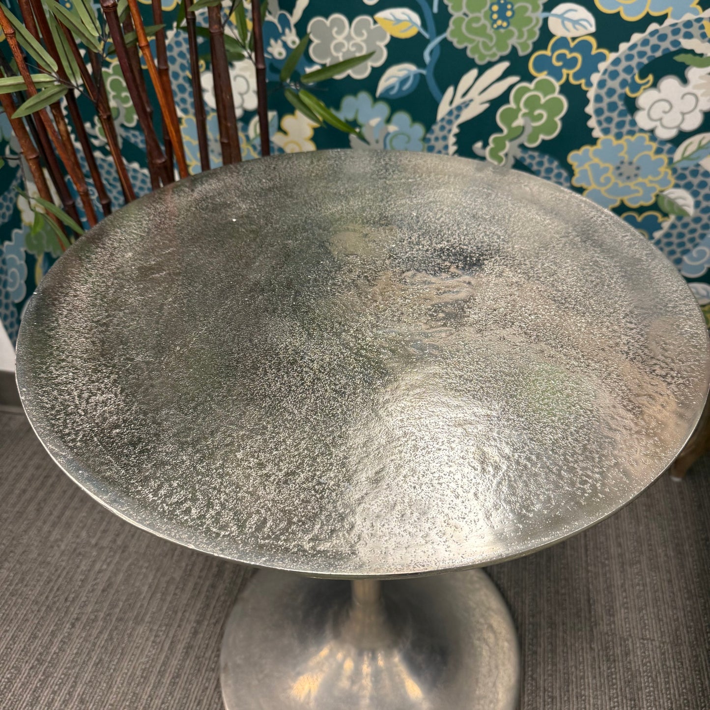 Silver Tulip Side Table
