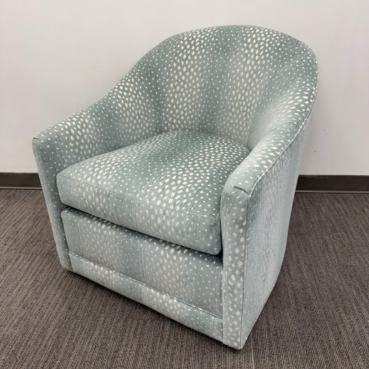 Upholstered Swivel Barrell Chair