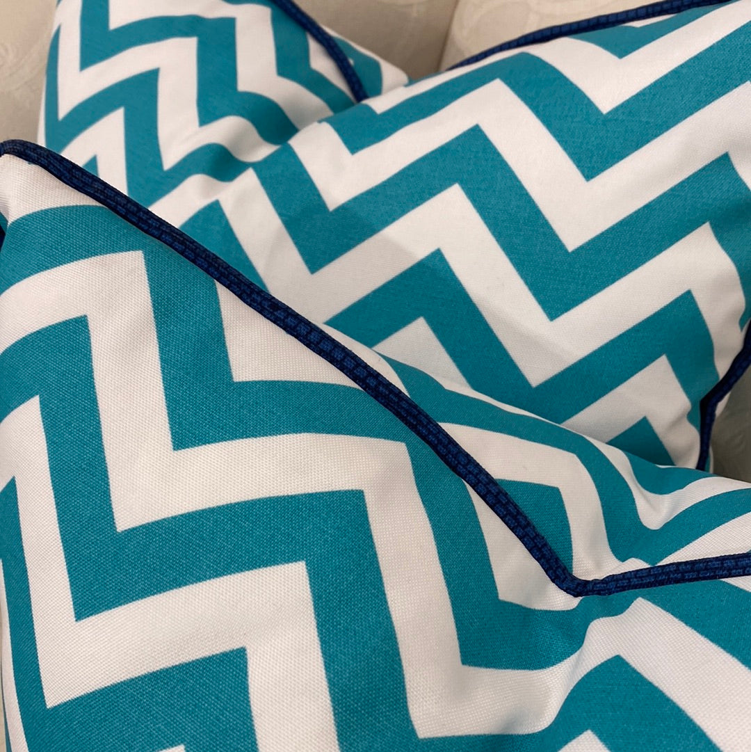 Pair Designer Chevron Down- Filled Pillows