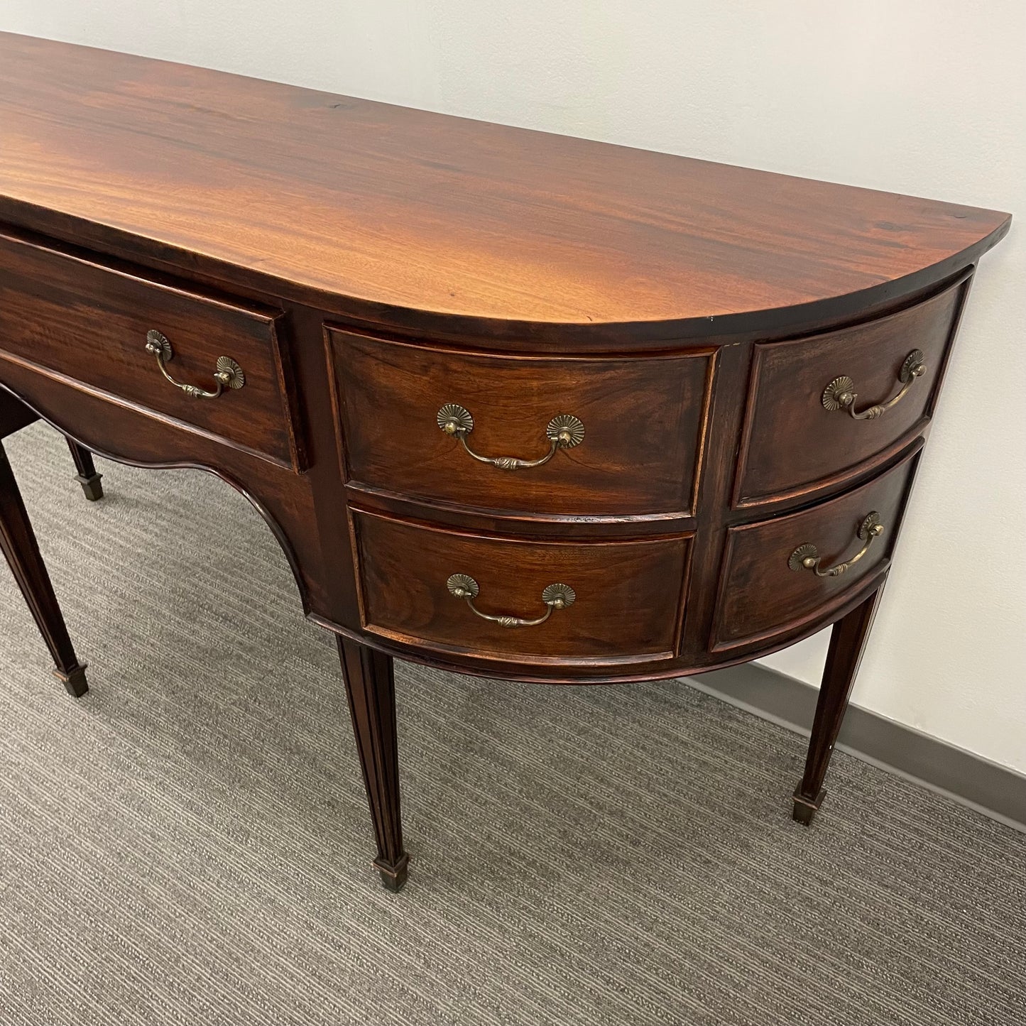 Antique Mahogany Bowfront Sideboard