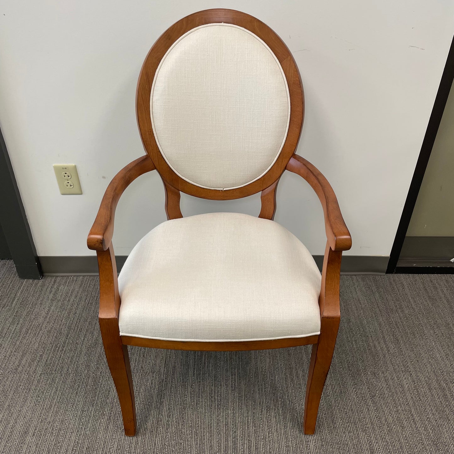 Cream Linen Armchair