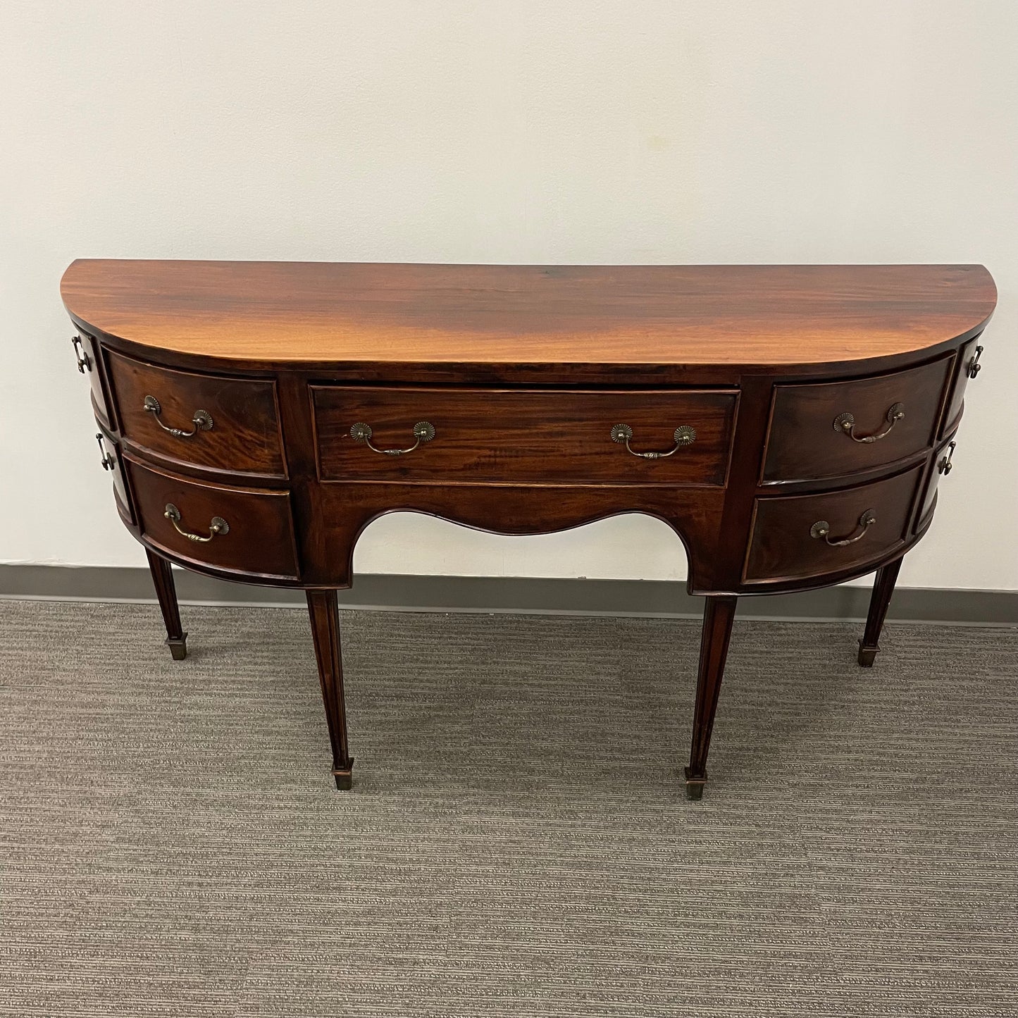 Antique Mahogany Bowfront Sideboard