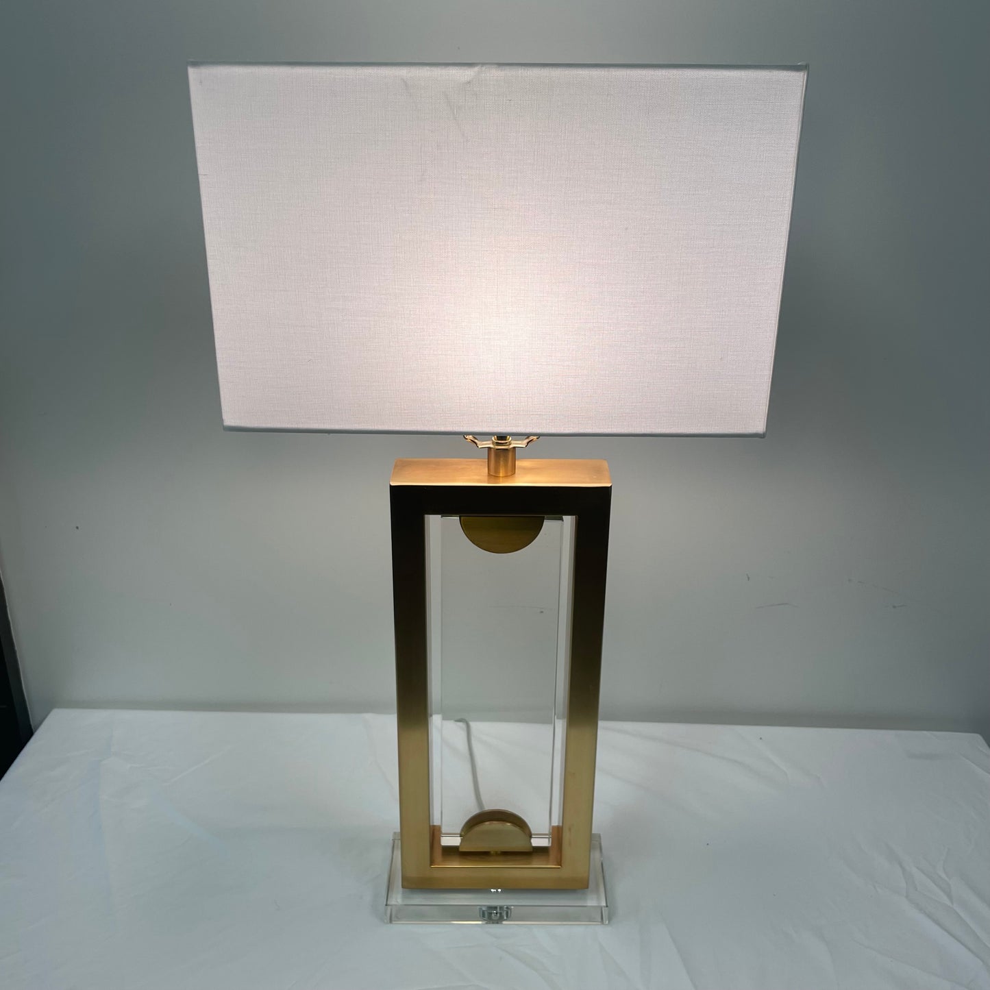 Gold + Acrylic Table Lamp by Chelsea House