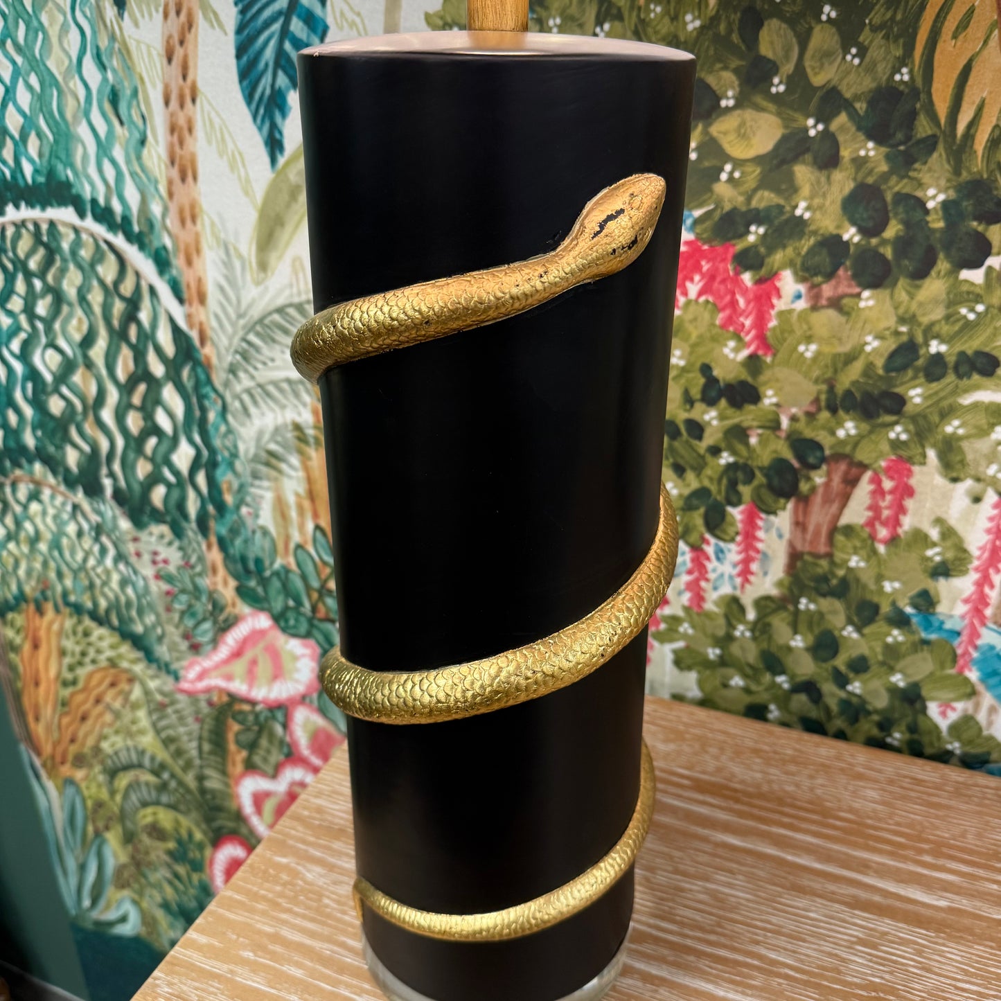 Wildwood Home Black + Gold Snake Lamp