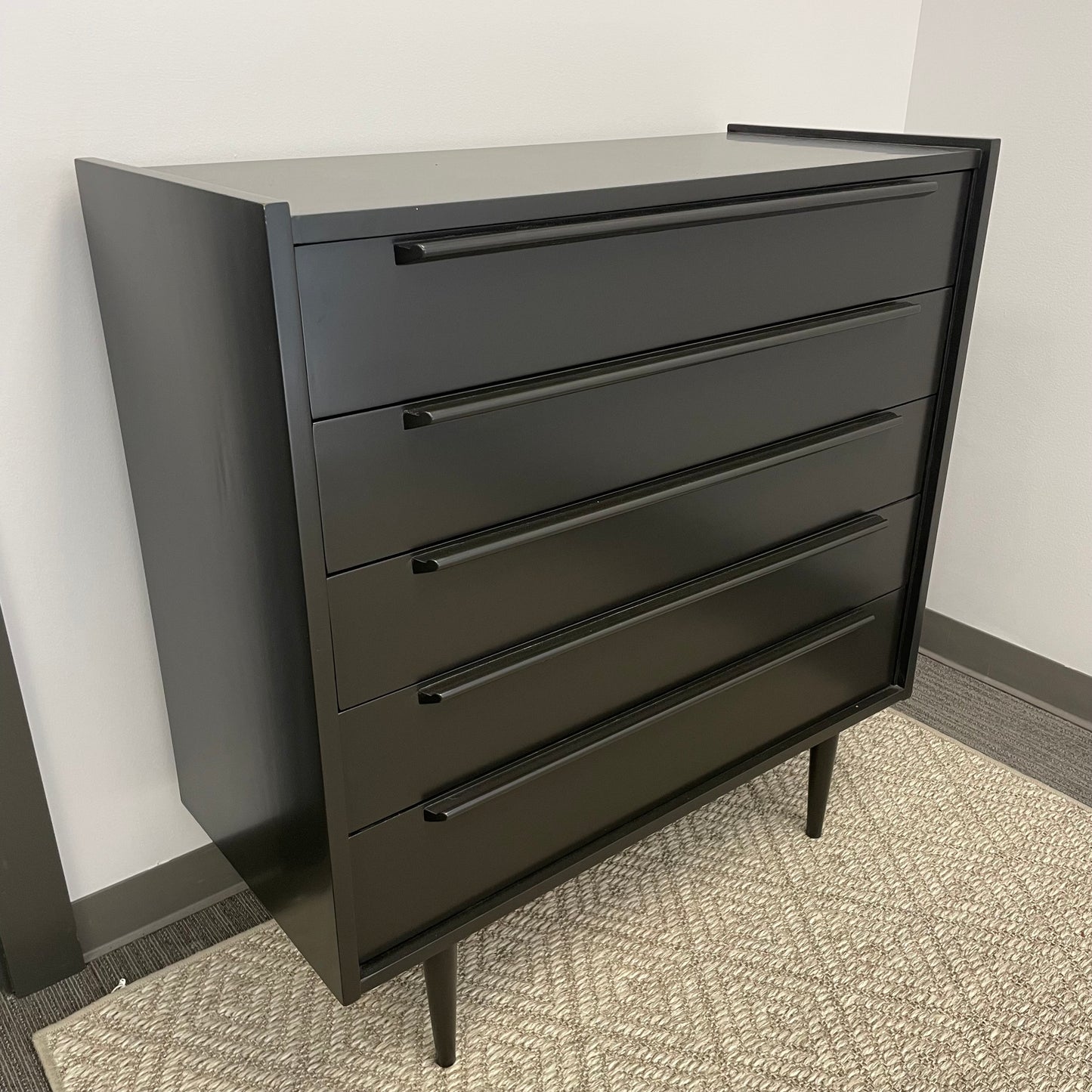 Black Lacquered Midcentury Dresser