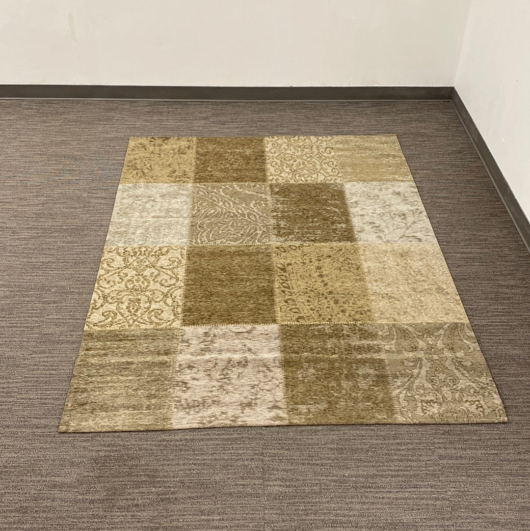 Patchwork Taupe Rug - 64" X 90"