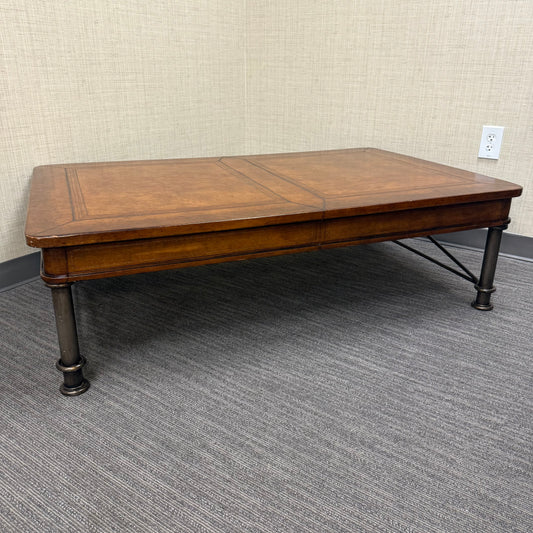 Vintage Maitland Smith Leather Top Coffee Table