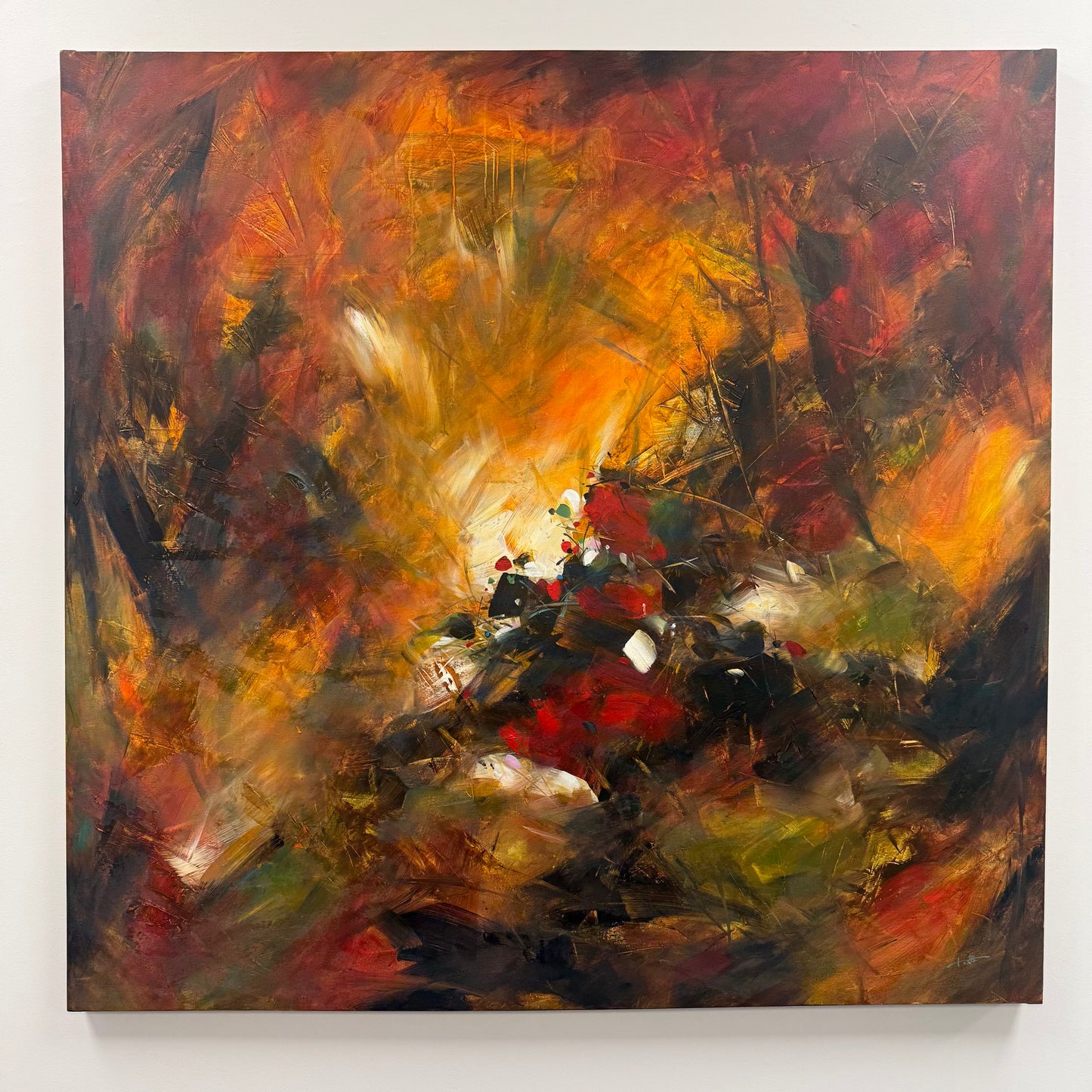 Original Abstract Mixed Media by Alan Lin