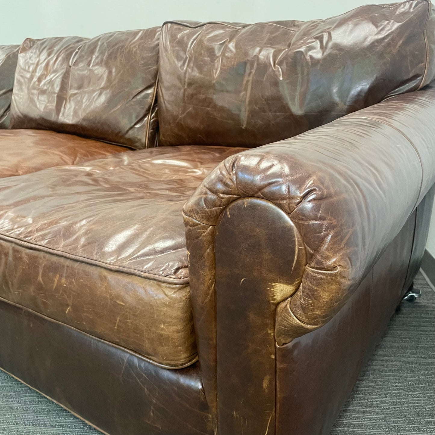 Restoration Hardware Leather Sofa