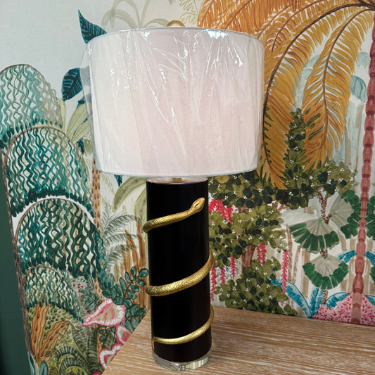 Wildwood Home Black + Gold Snake Lamp