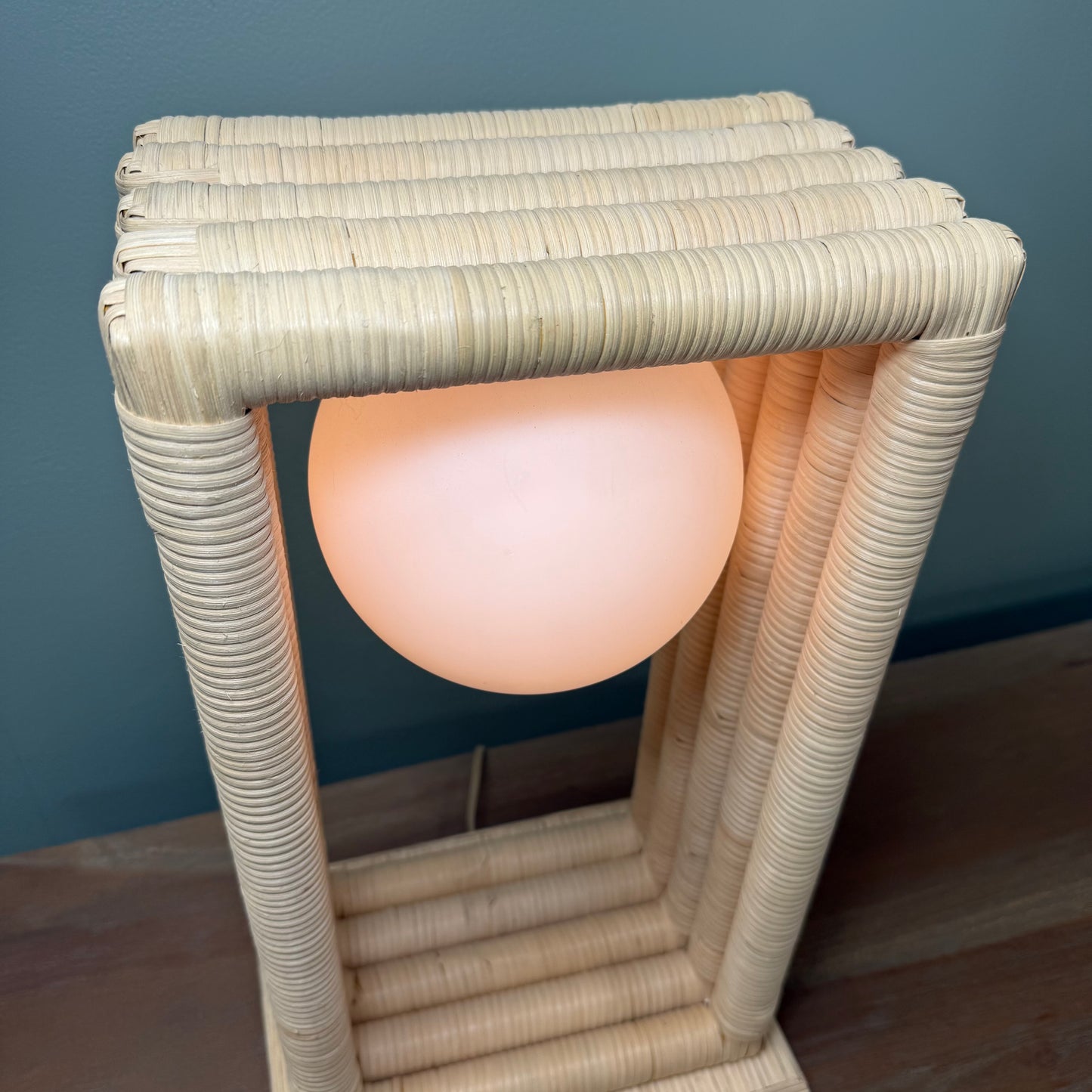 Wildwood Home Rattan Globe Table Lamp