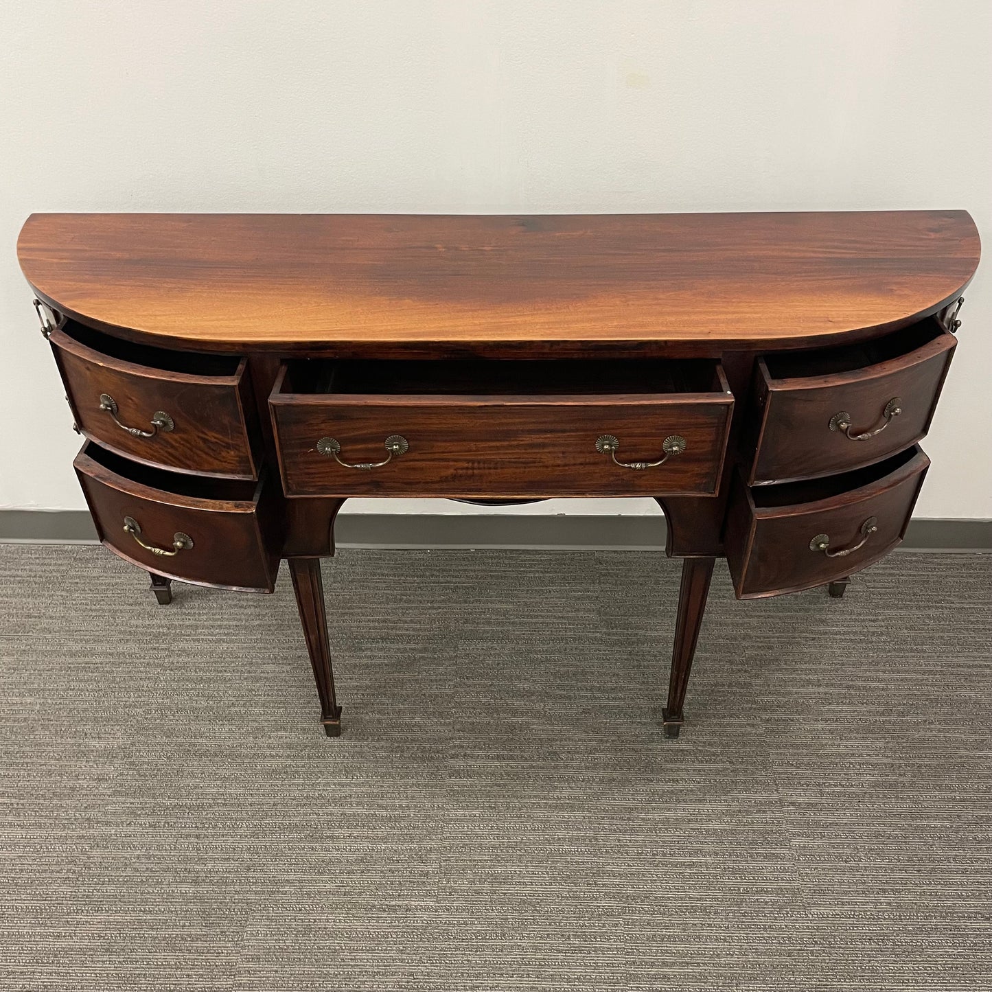 Antique Mahogany Bowfront Sideboard