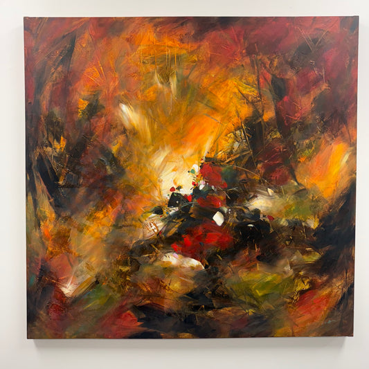 Original Abstract Mixed Media by Alan Lin