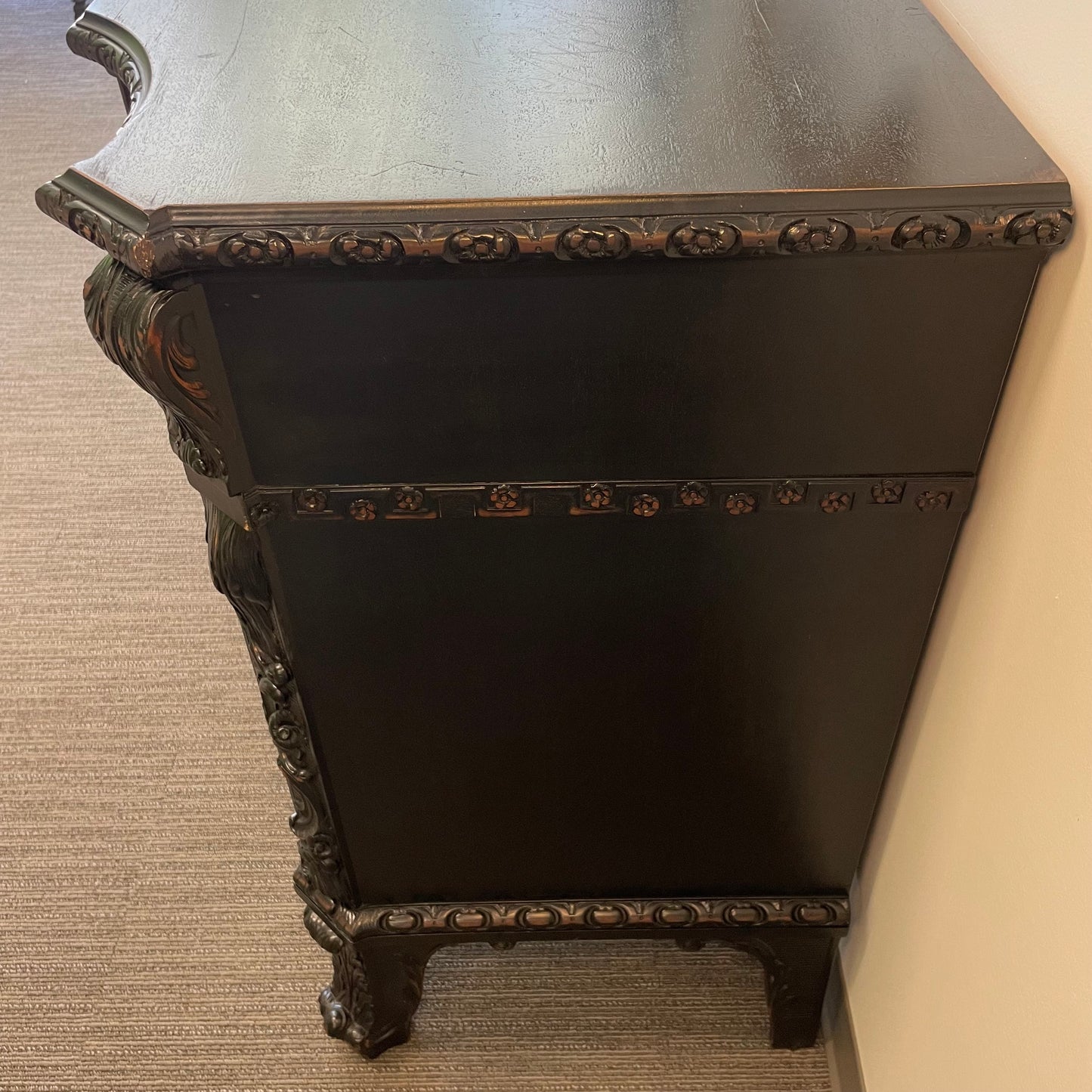 Antique Rubbed Black Buffet