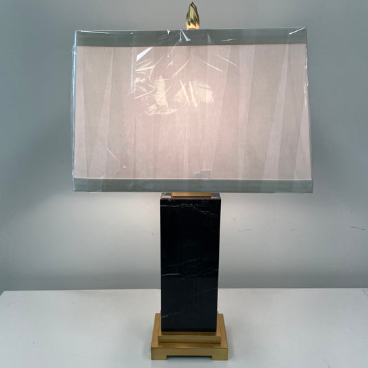 Chelsea House Black Marble & Brass Table Lamp