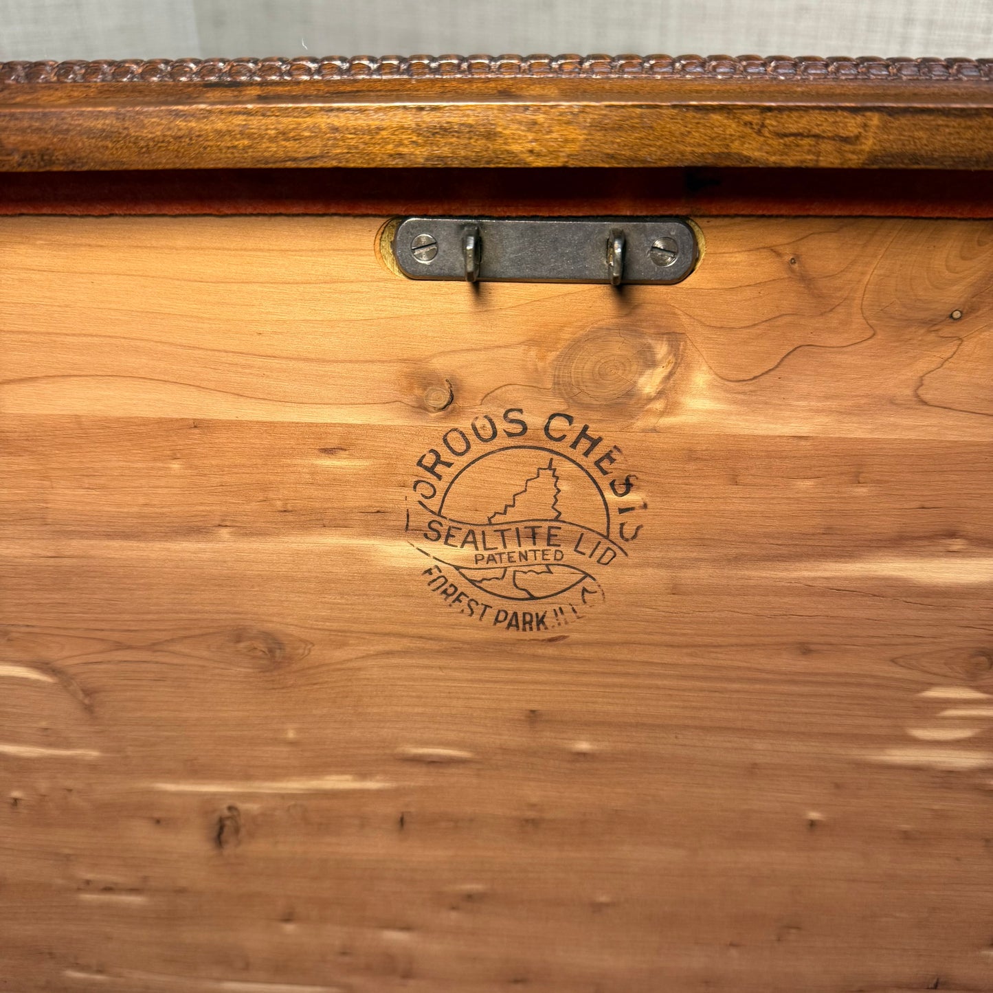 Antique Roos Jacobean Revival Cedar Chest