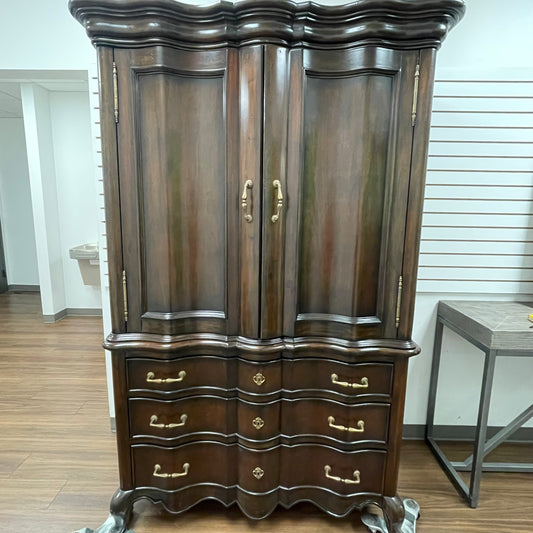 Solid Wood Armoire Linen Cabinet