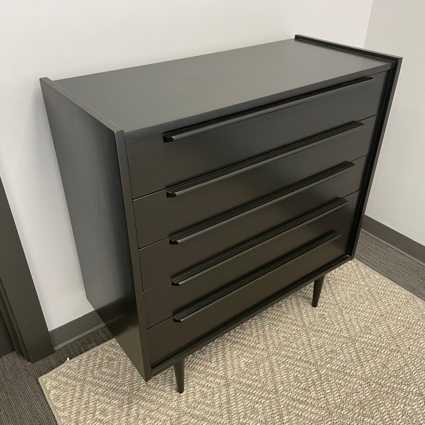 Black Lacquered Midcentury Dresser