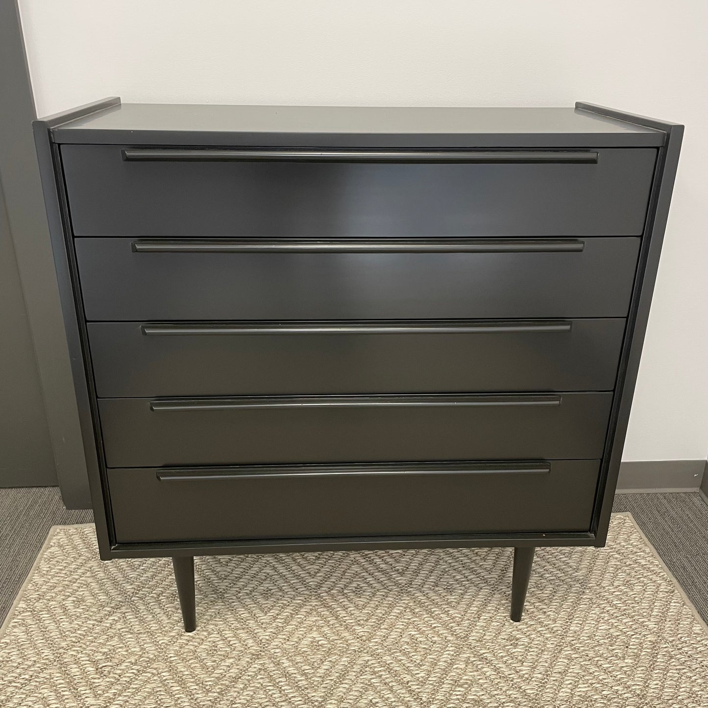 Black Lacquered Midcentury Dresser