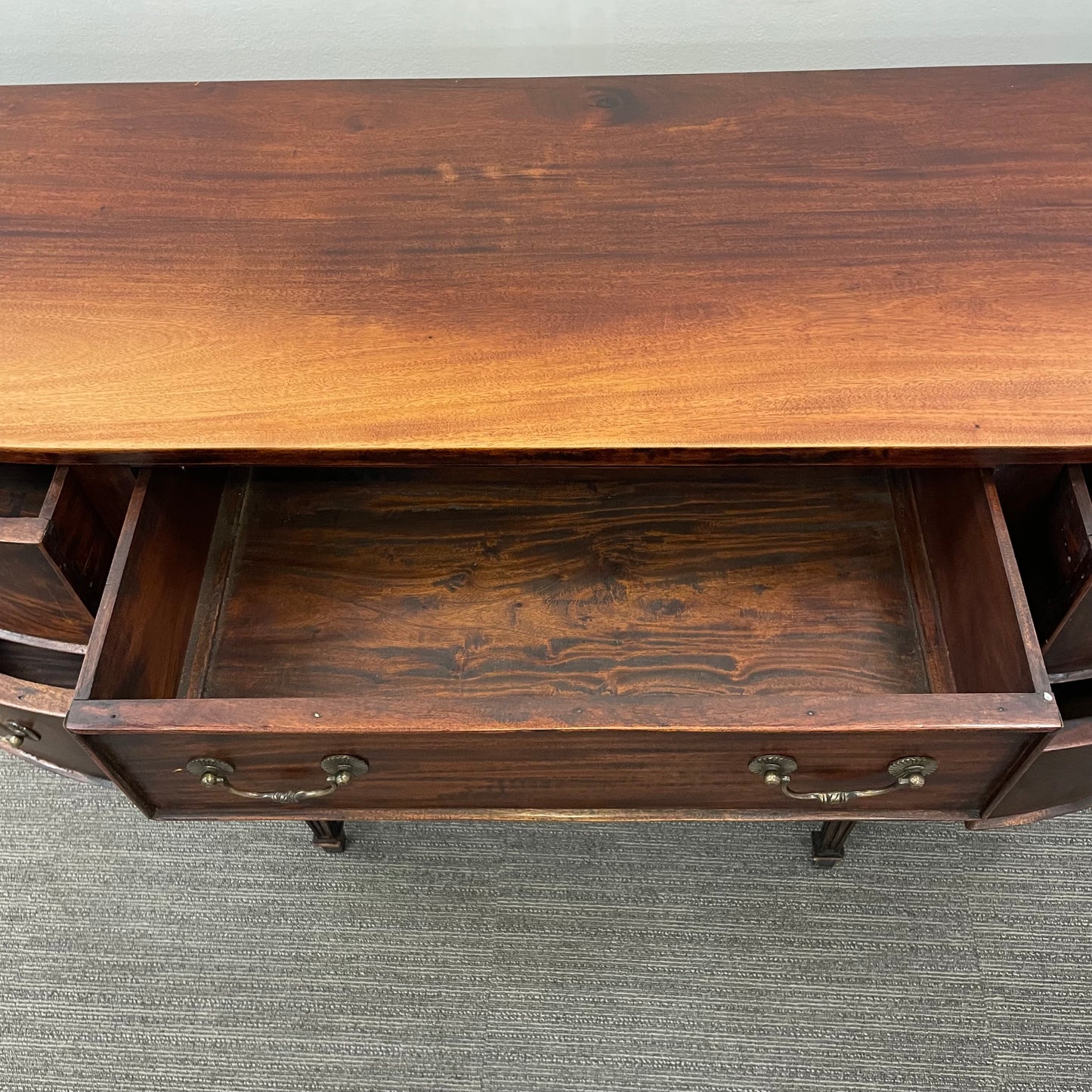 Antique Mahogany Bowfront Sideboard