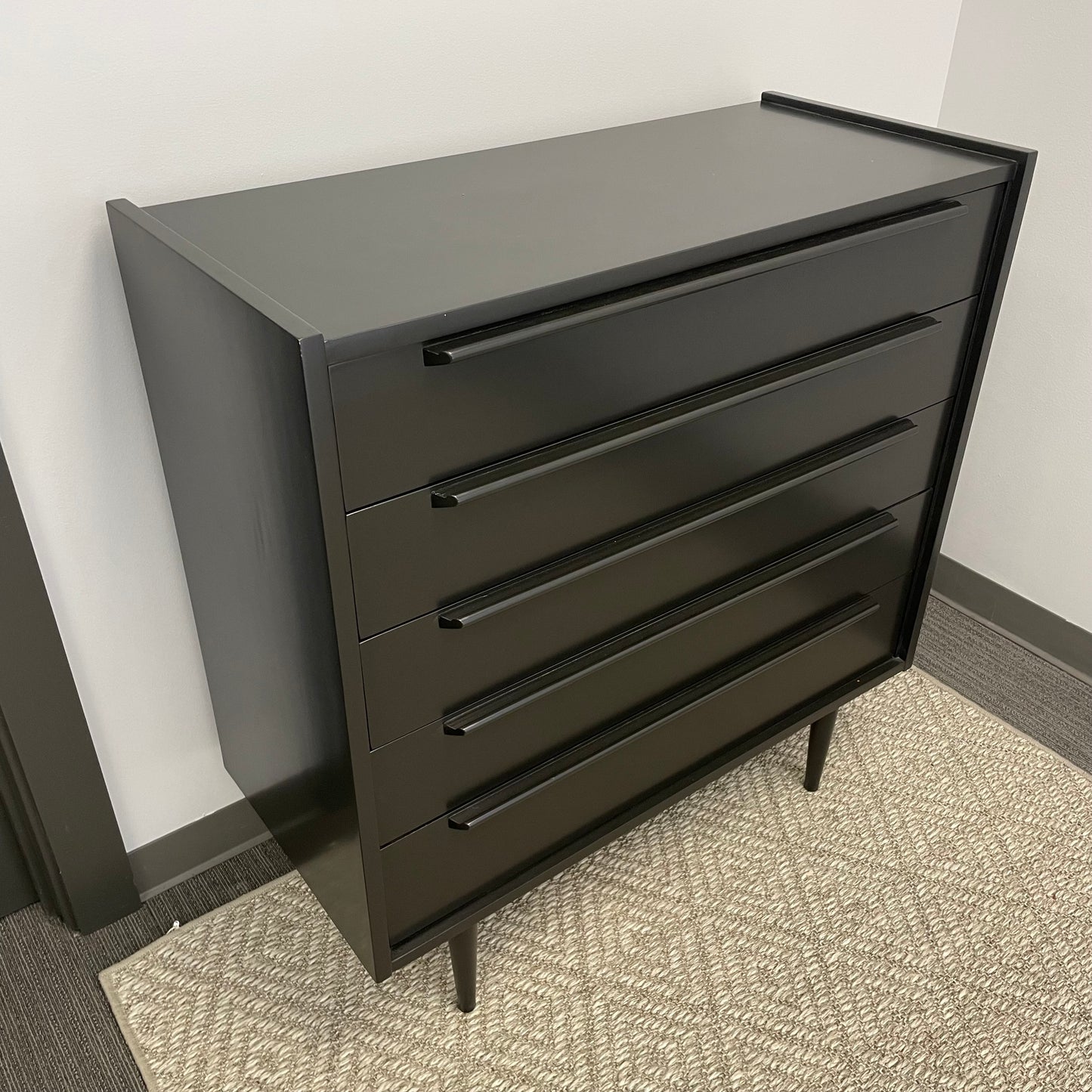 Black Lacquered Midcentury Dresser