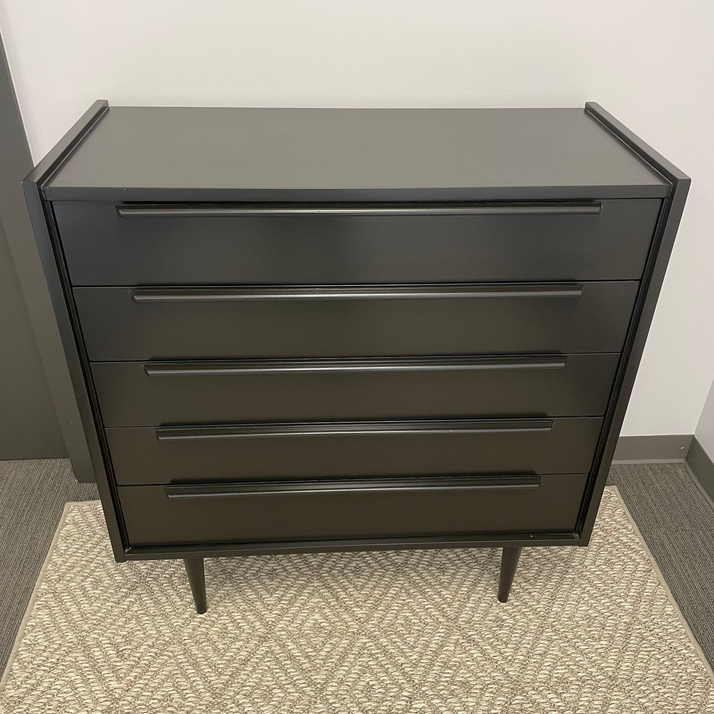 Black Lacquered Midcentury Dresser