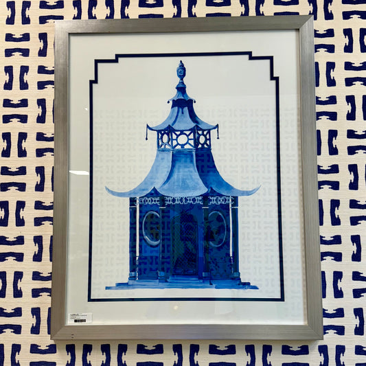 Framed Chinese Pagoda Print