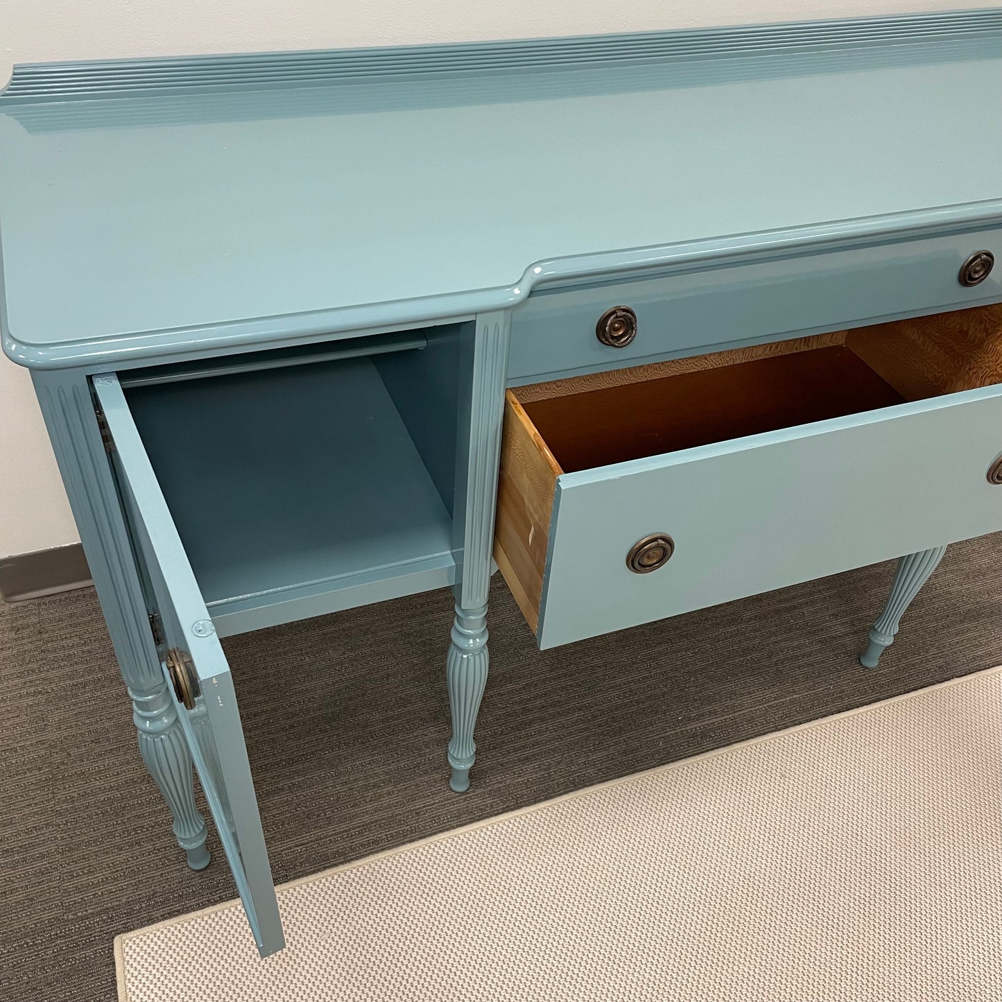 Teal Lacquered Buffet