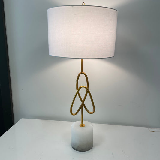 Gold + White Marble Base Table Lamp by Wildwood Home